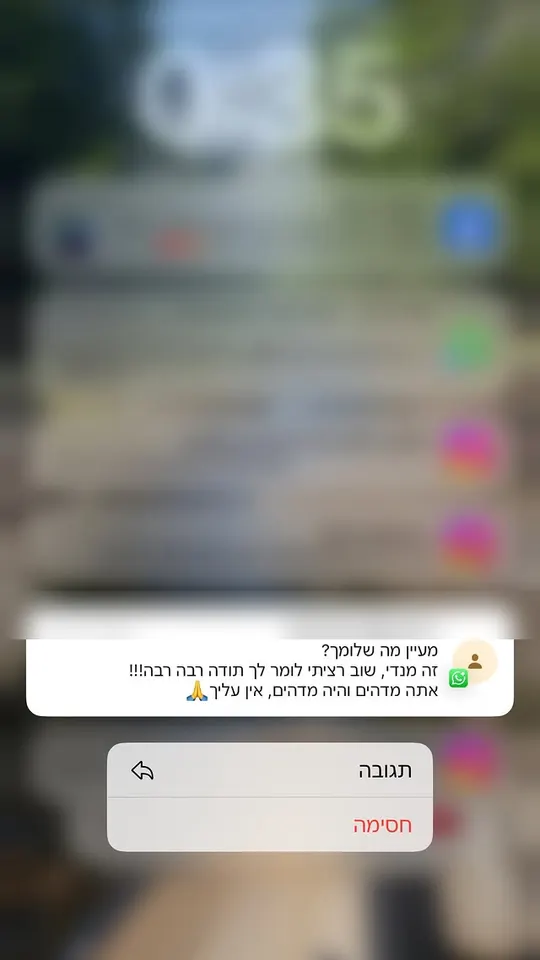 צילום מסך של ביקורת וואטסאפ מלקוח חוזר של סבוס פיצה — אירוח פרטי